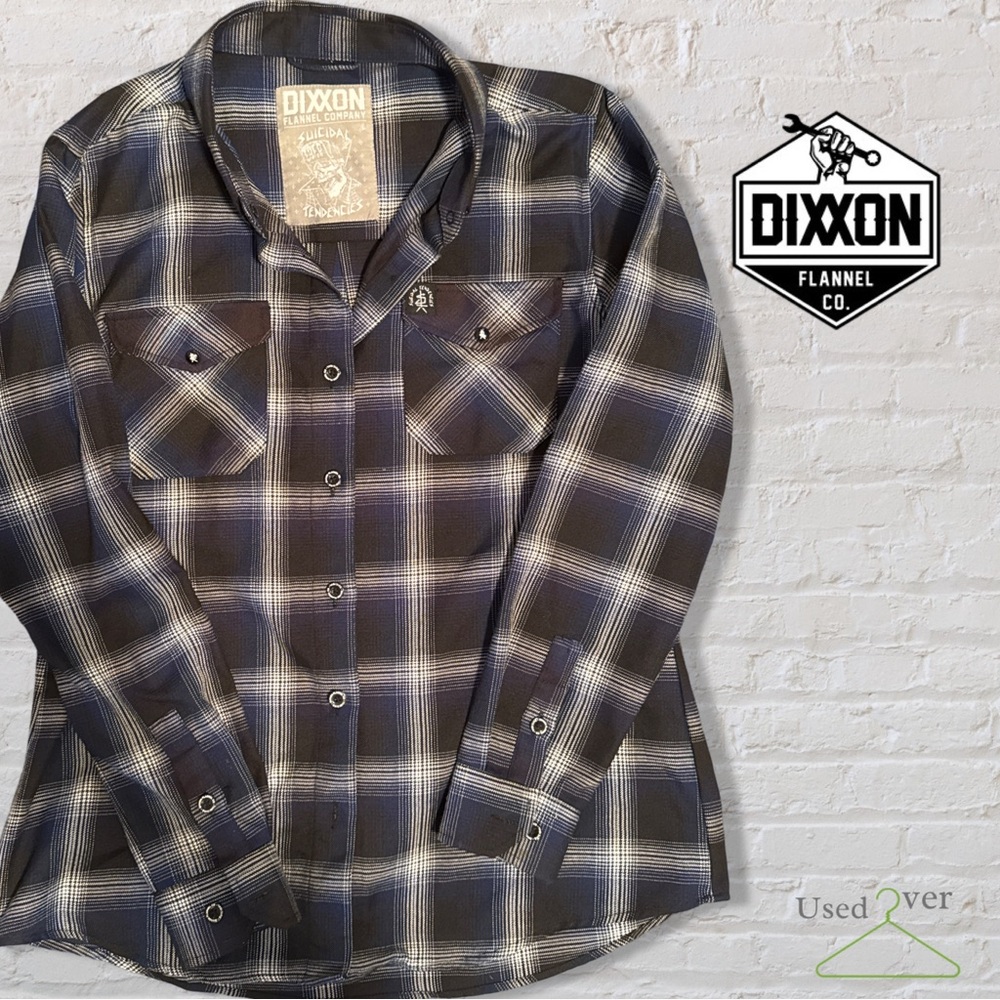 Dixxon Woman’s Black and White Plaid Shirt